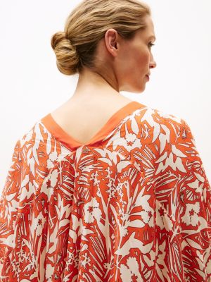 multi floral cover-up beach kaftan for women tommy hilfiger