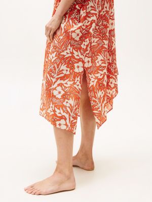 kolorowy kwiatowy kaftan plażowy dla kobiety - tommy hilfiger