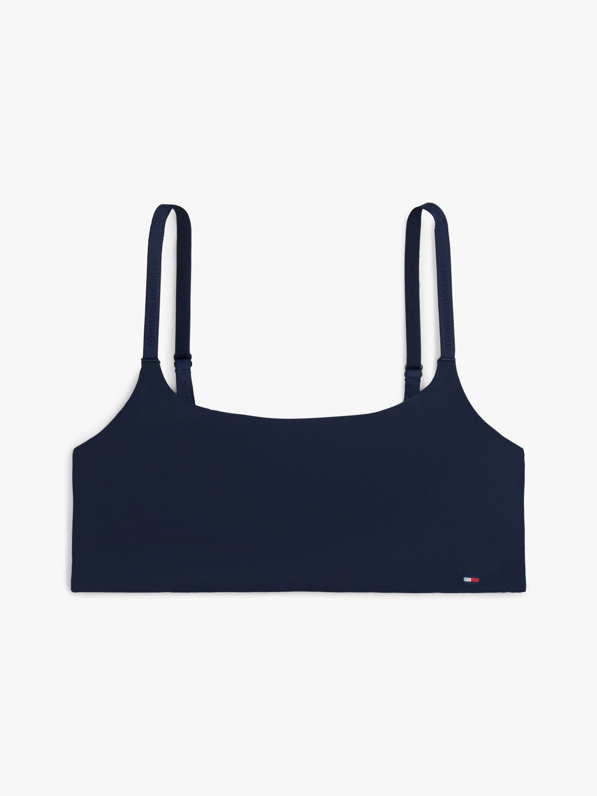 Essential Tonal Logo Unpadded Bralette — Blue