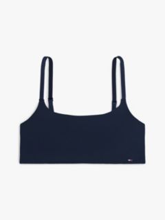 Essential Tonal Logo Unpadded Bralette — Blue 5
