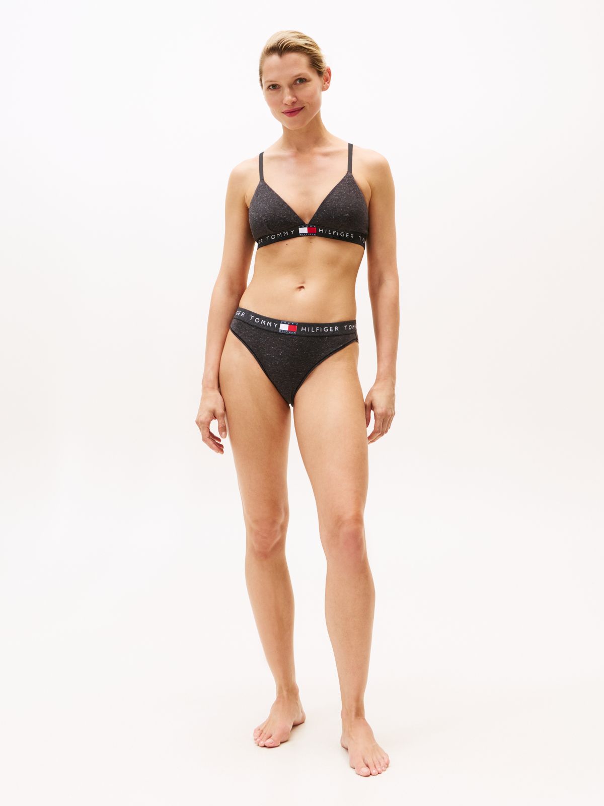 Heritage Logo Triangle Bra — Grey