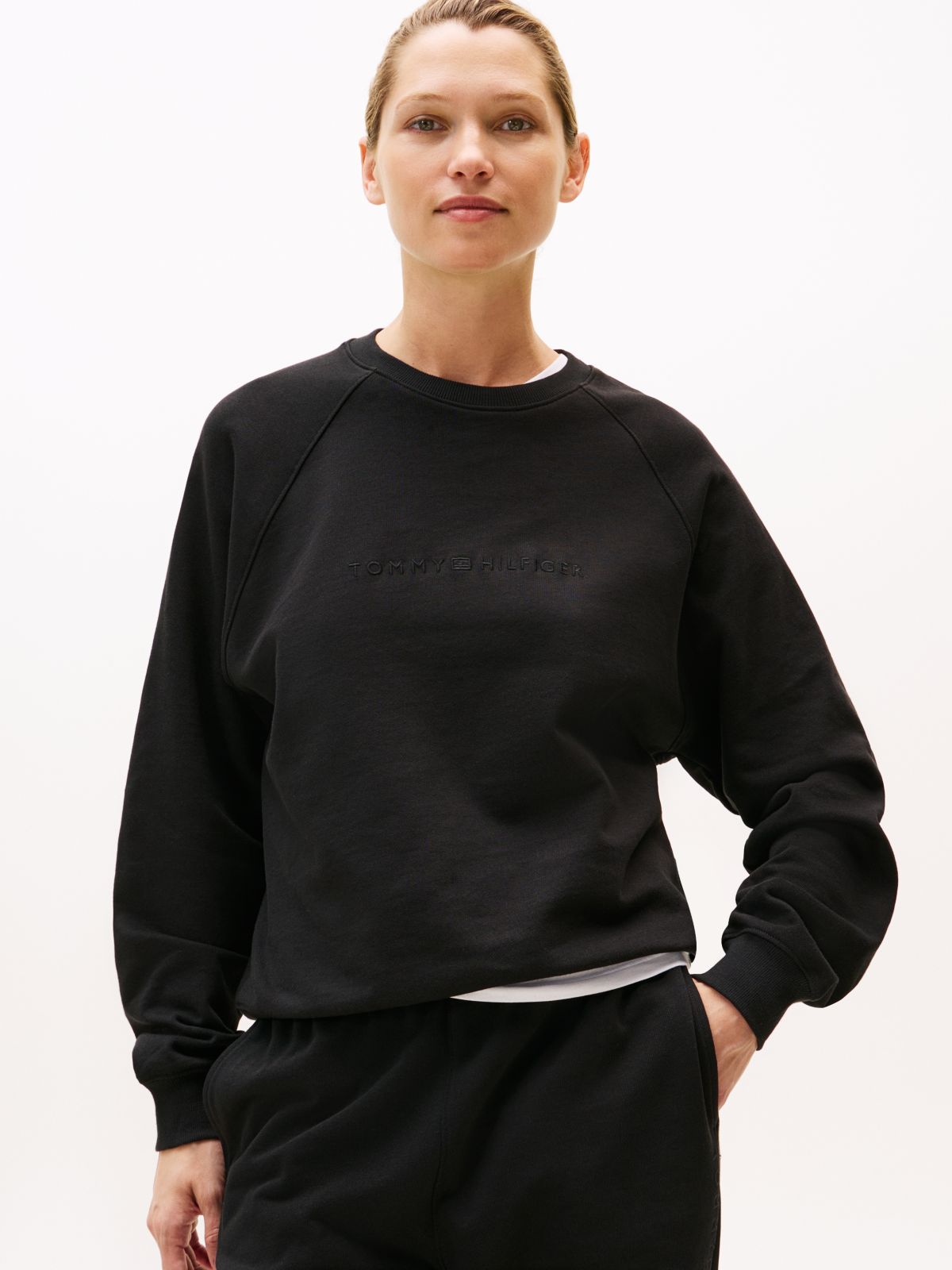 Essential Terry Lounge Sweatshirt — Black