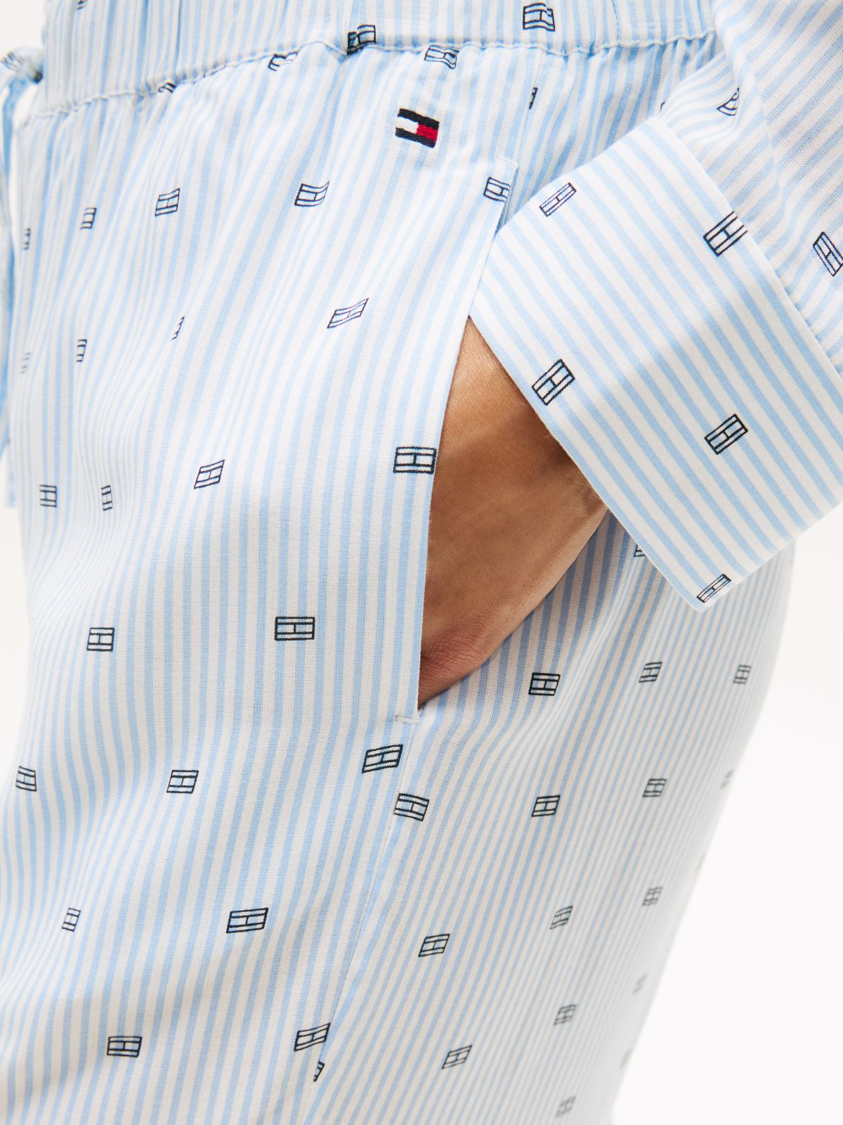 Essential Relaxed Drawstring Pyjama Bottoms — Blue