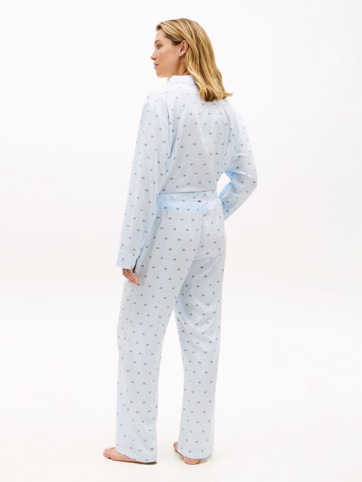Essential Relaxed Drawstring Pyjama Bottoms — Blue