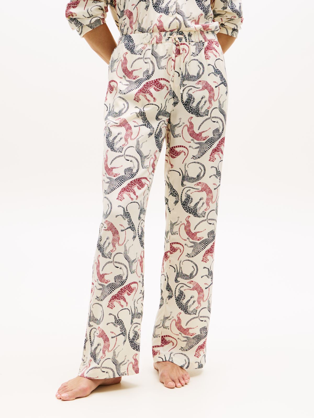 Essential Relaxed Drawstring Pyjama Bottoms — Beige