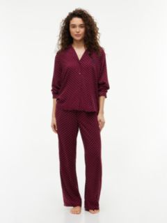 Essential Relaxed Drawstring Pyjama Bottoms — Red 2