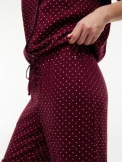 Essential Relaxed Drawstring Pyjama Bottoms — Red 3