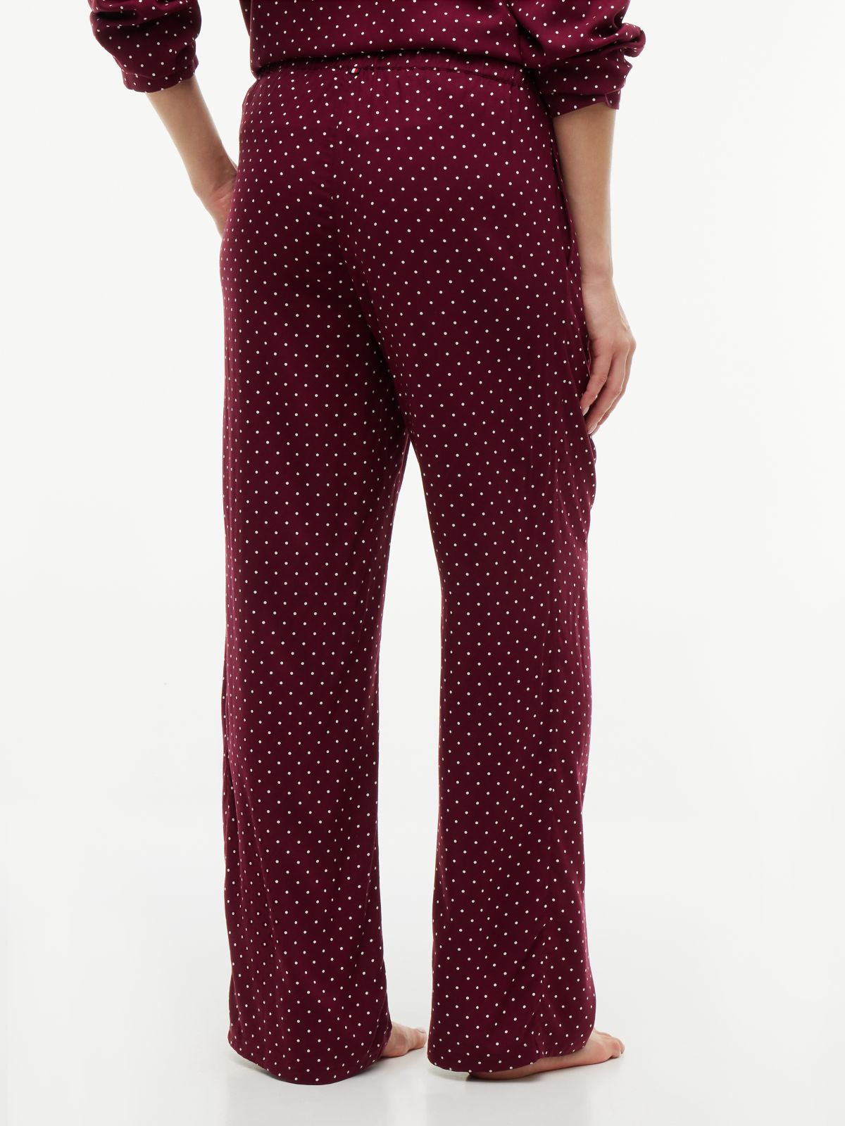 Essential Relaxed Drawstring Pyjama Bottoms — Red