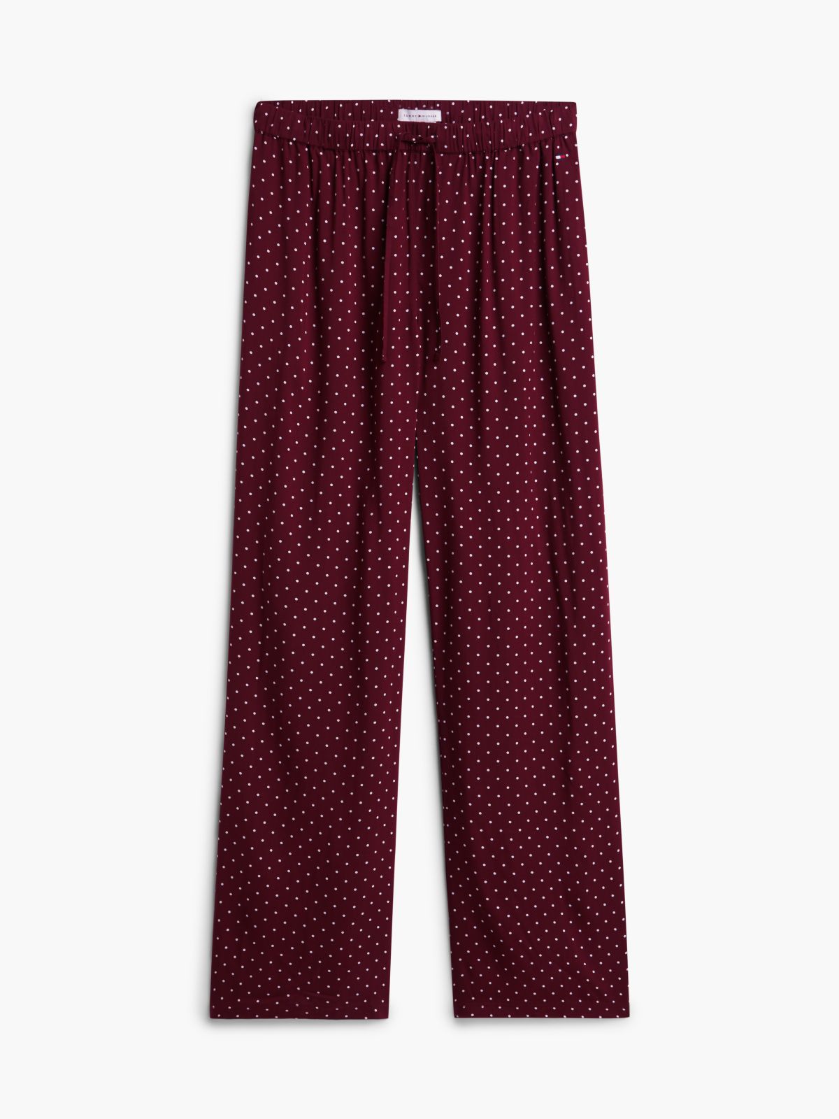 Essential Relaxed Drawstring Pyjama Bottoms — Red