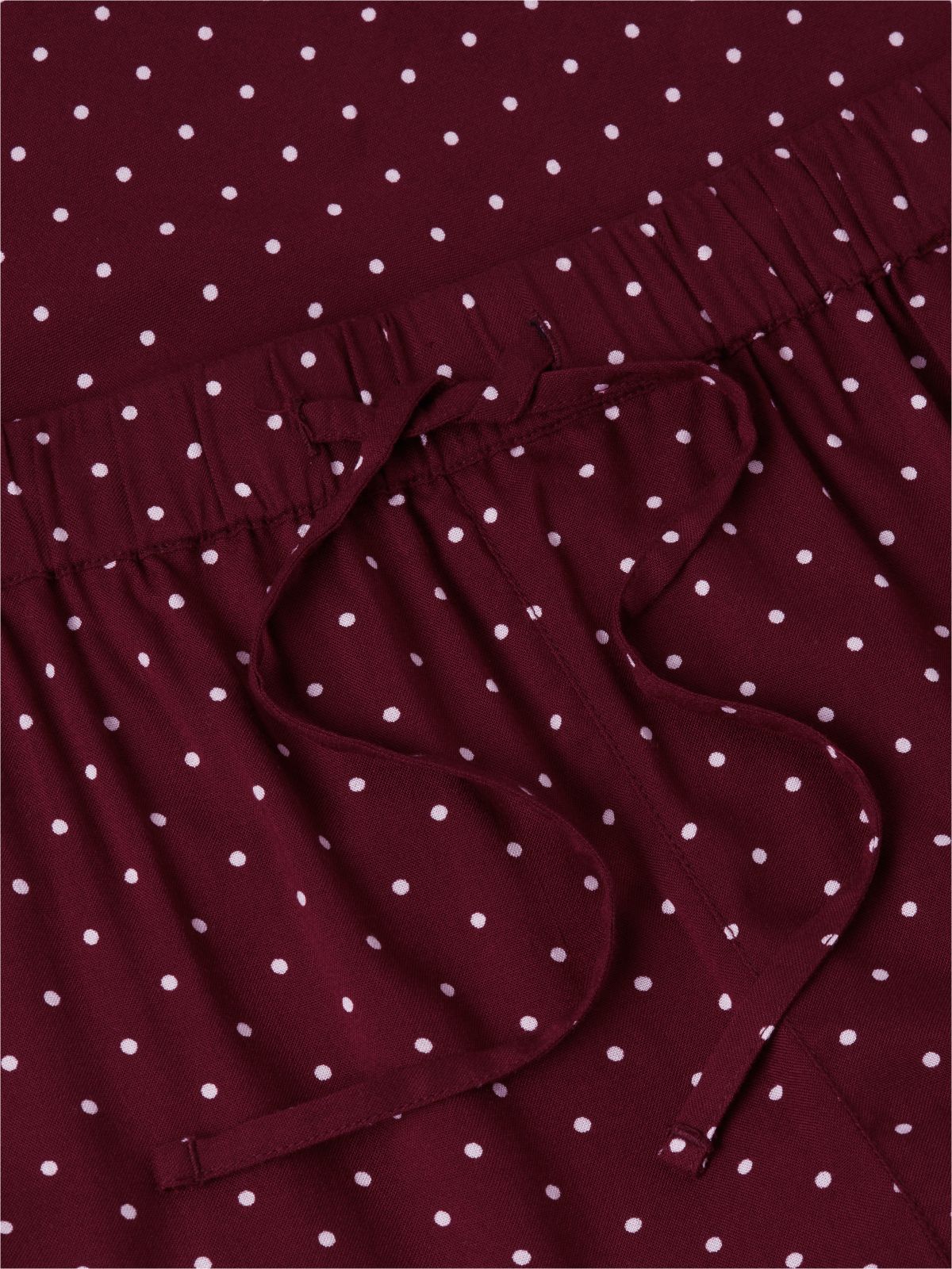 Essential Relaxed Drawstring Pyjama Bottoms — Red