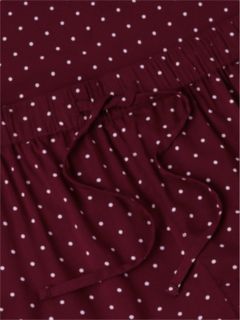 Essential Relaxed Drawstring Pyjama Bottoms — Red 6