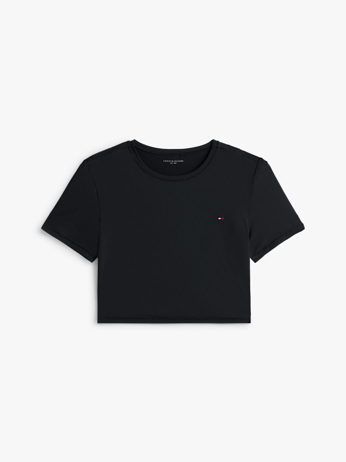 Essential Microfibre Lounge Crop Top — Black