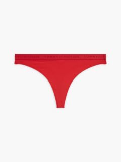Tonal Repeat Logo Waistband Thong — Orange 5