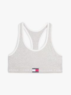Heritage Logo Ribbed Racerback Bralette — Grey 5