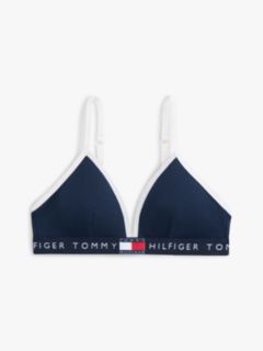 Heritage Logo Removable Padding Triangle Bra — Blue 5