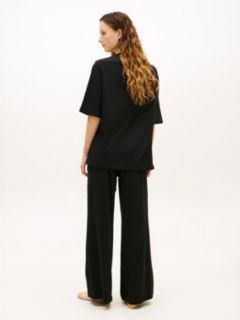 Essential Flag Embroidery Lounge T-Shirt — Black 4