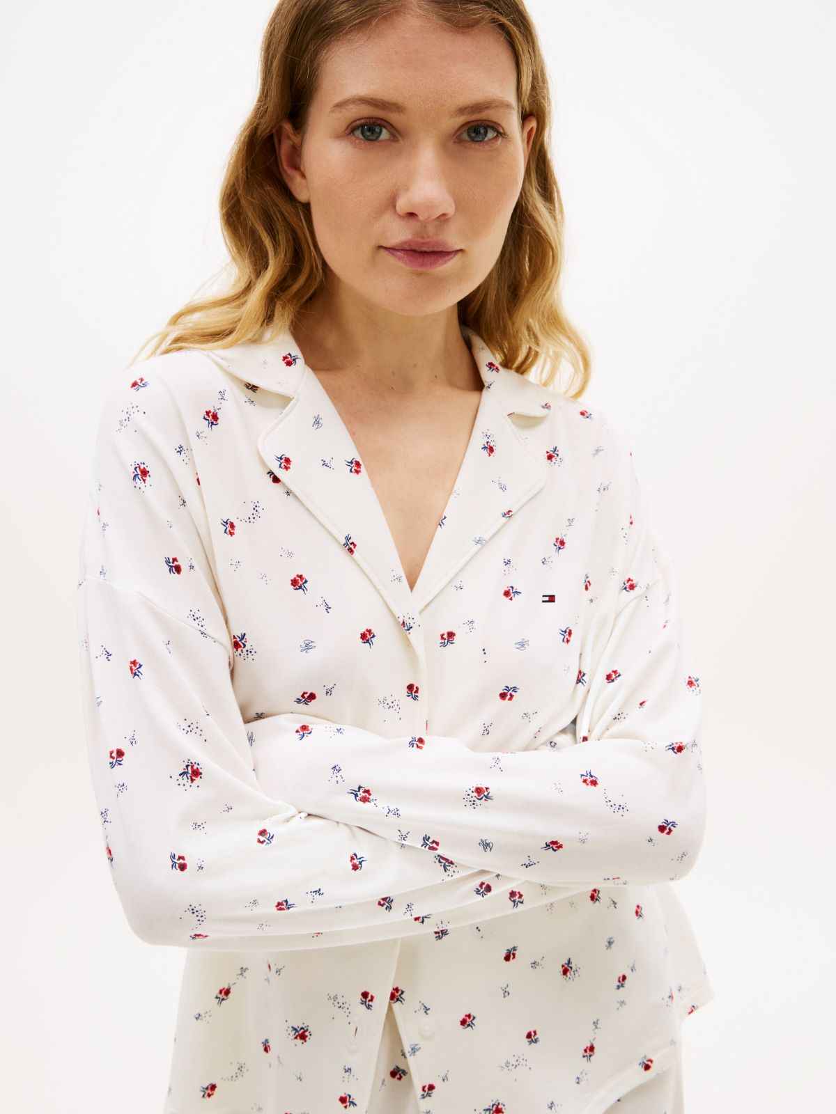 Essential Print Pyjama Shirt — Beige