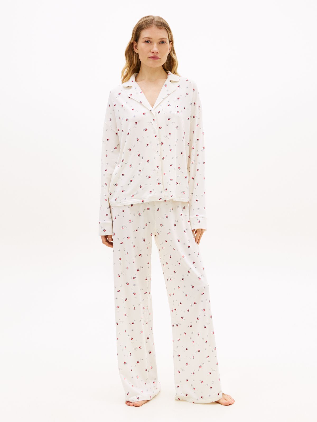 Essential Print Pyjama Shirt — Beige