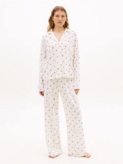Essential Print Pyjama Shirt — Beige 3
