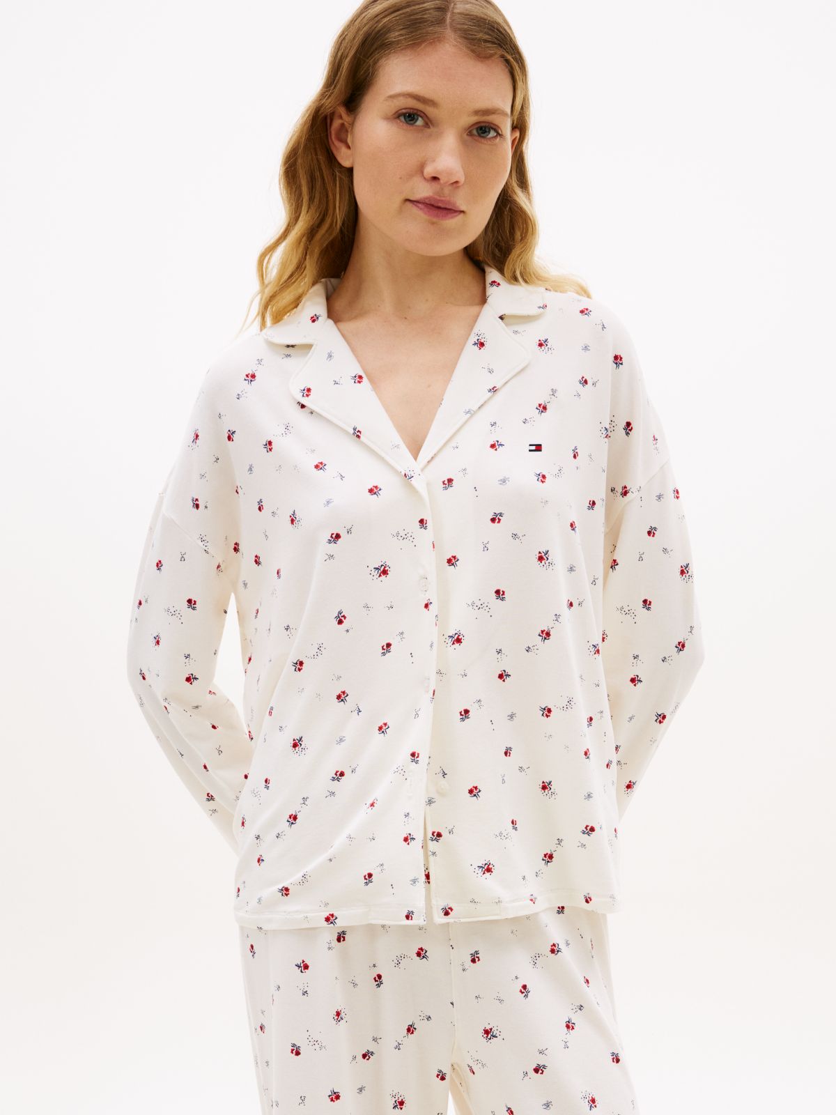 Essential Print Pyjama Shirt — Beige