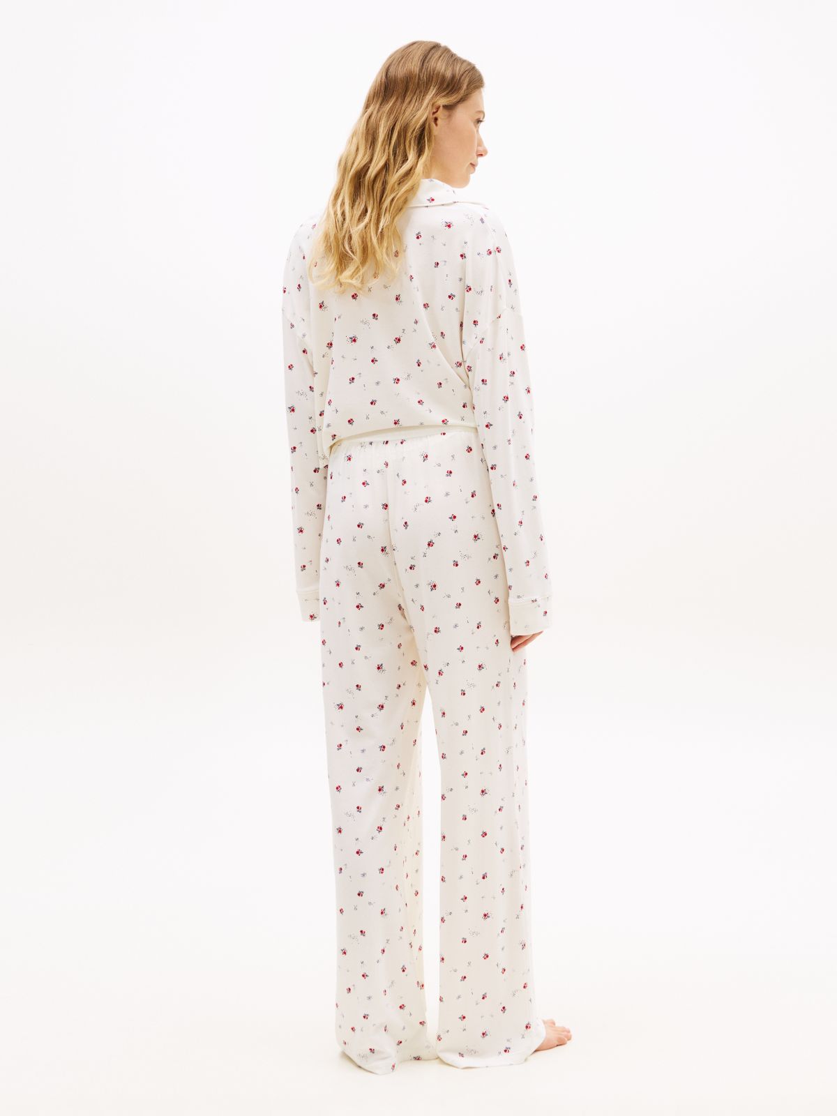 Essential Print Pyjama Bottoms — Beige