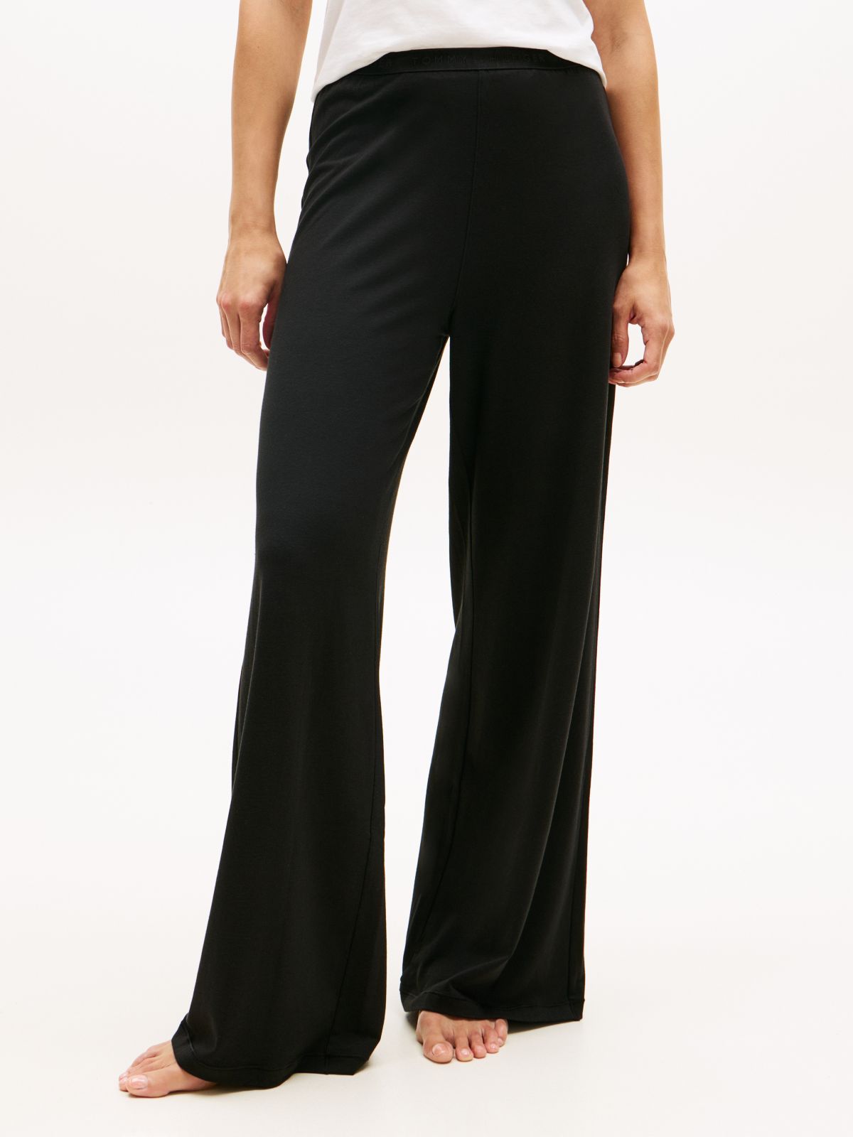 Essential Print Pyjama Bottoms — Black