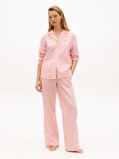 Essential Seersucker Pyjama Shirt — Red 3