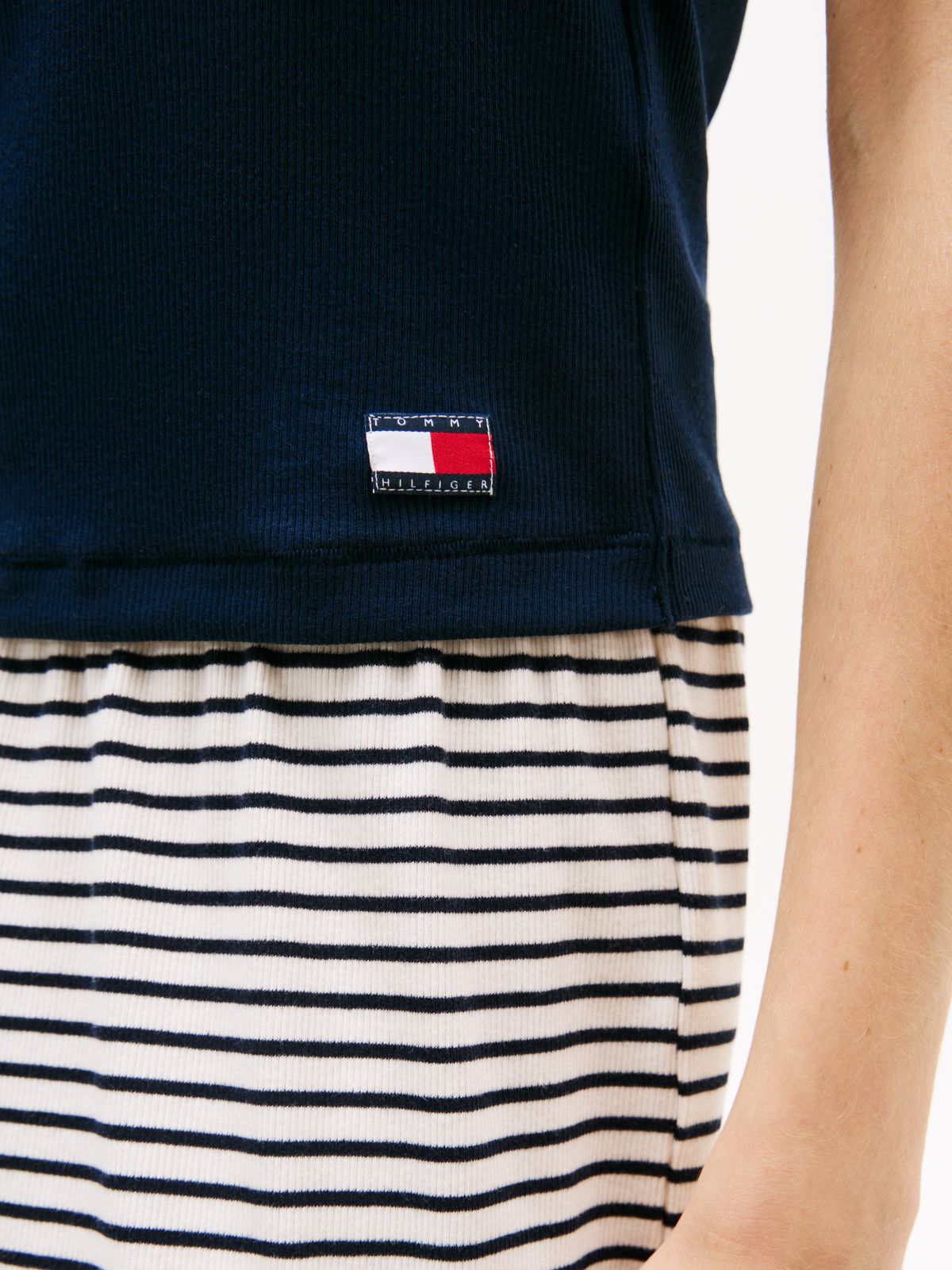 Heritage Ribbed Racerback Lounge Tank Top — Blue