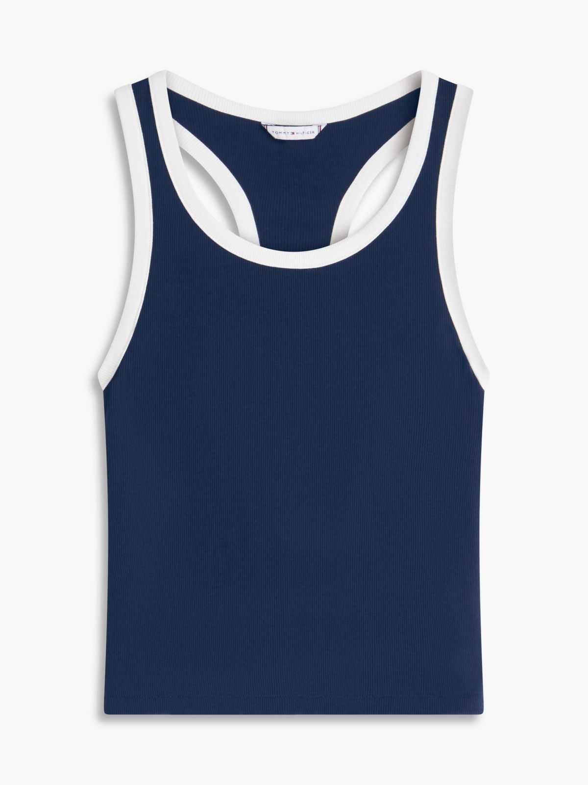 Heritage Ribbed Racerback Lounge Tank Top — Blue