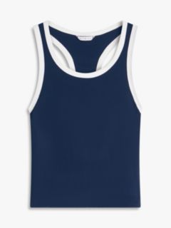 Heritage Ribbed Racerback Lounge Tank Top — Blue 5