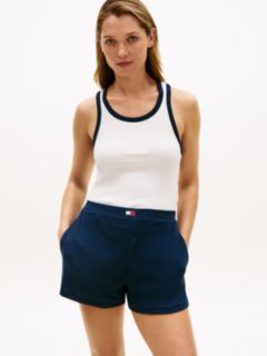 Heritage Ribbed Racerback Lounge Tank Top — White 1