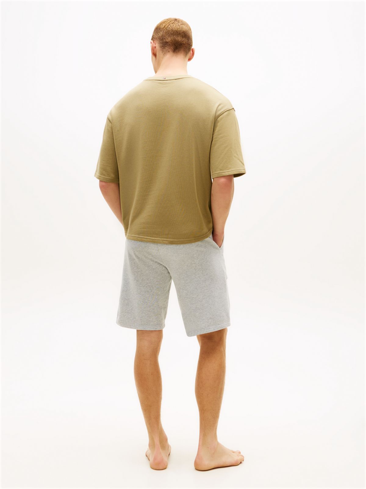 Essential Logo Embroidery Lounge T-Shirt — Brown