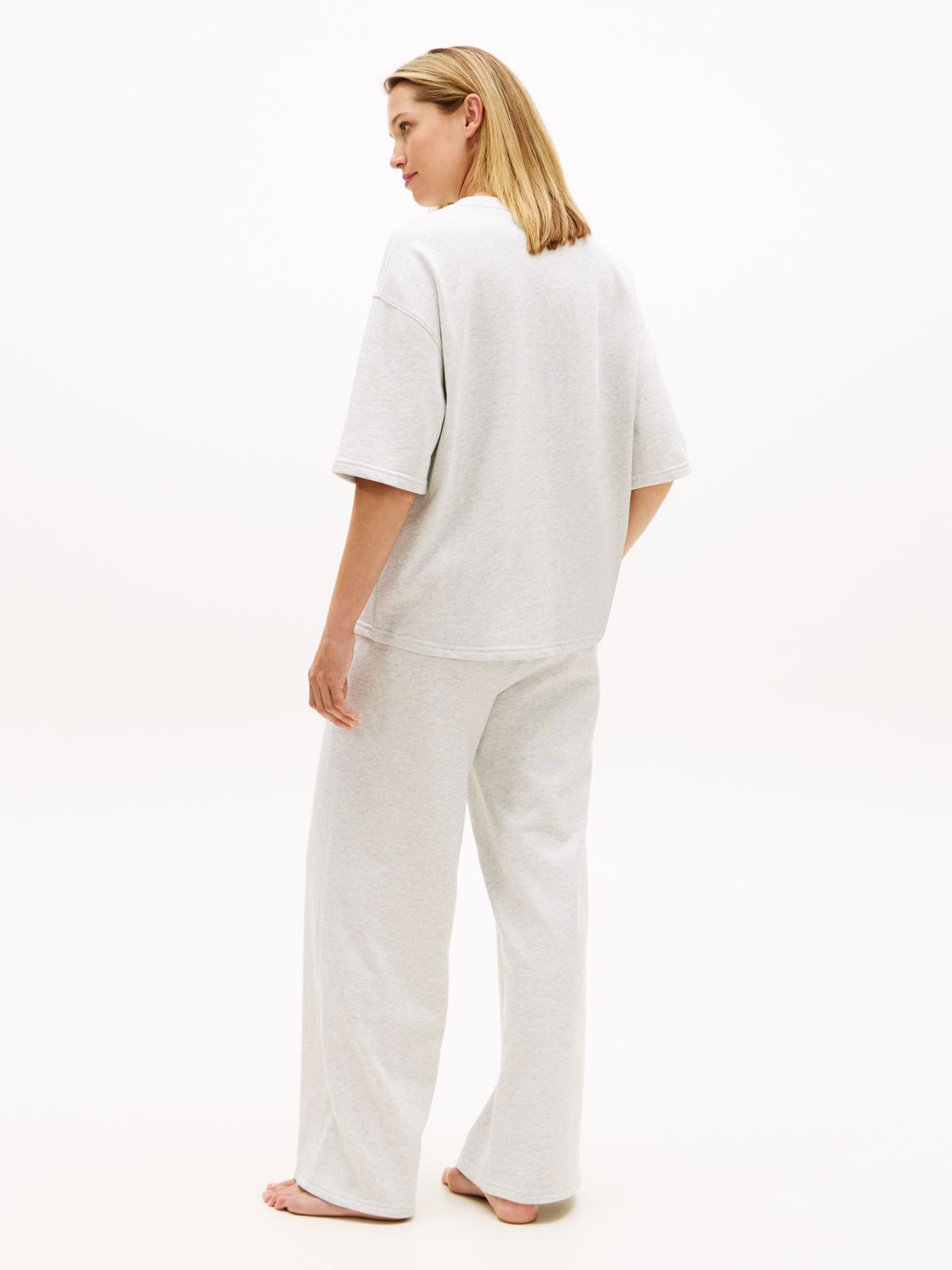Essential Logo Embroidery Lounge T-Shirt — Grey