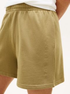 Essential Logo Embroidery Lounge Shorts — Brown 3