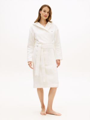 peignoir essential à tissage alvéolé white pour femmes tommy hilfiger