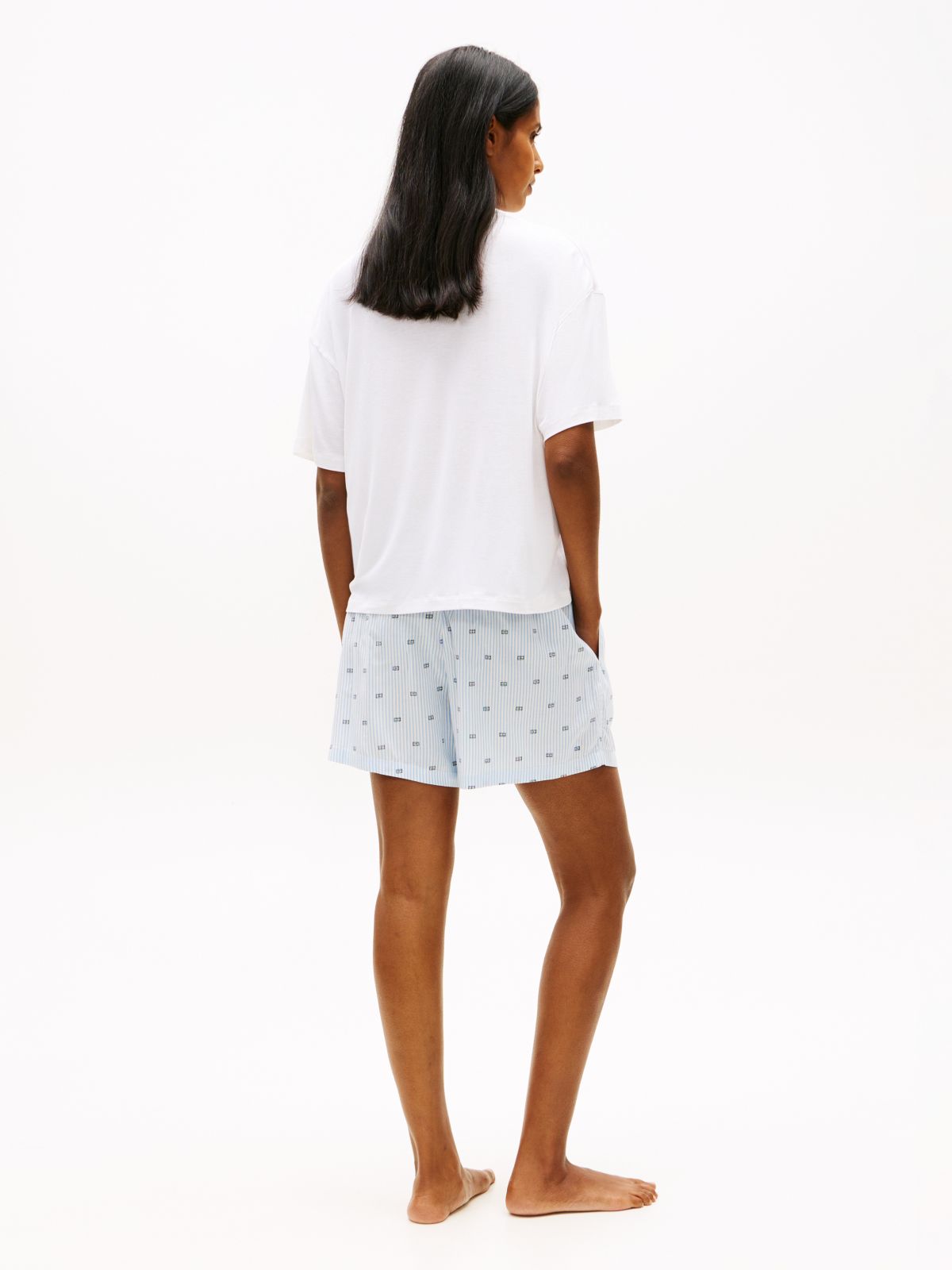 Essential T-Shirt And Shorts Pyjama Set — Beige