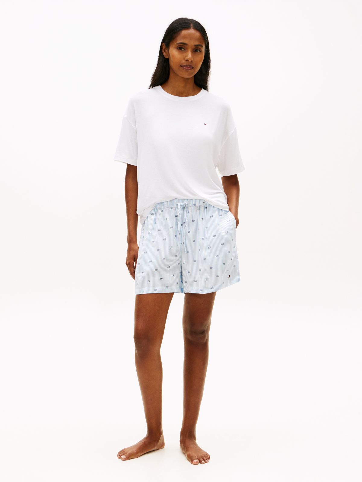 Essential T-Shirt And Shorts Pyjama Set — Beige