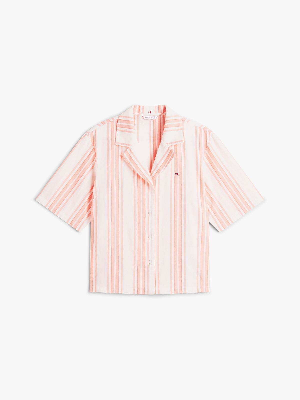 Essential Shorts Pyjama Set With Linen — Orange
