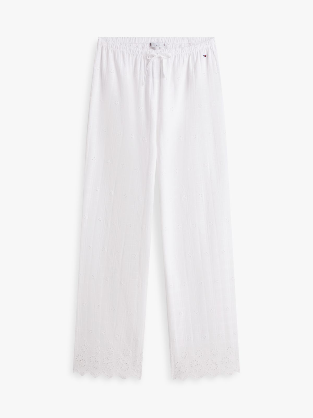Essential Broderie Anglaise Pyjama Bottoms — White