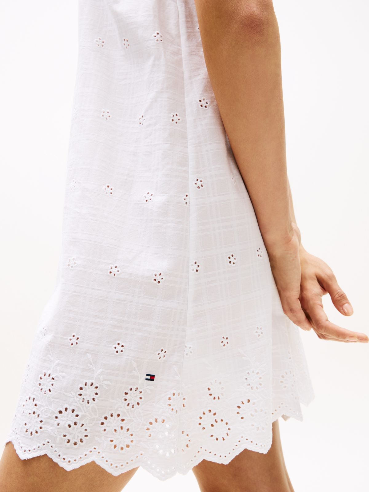 Essential Broderie Anglaise Cami Nightdress — White