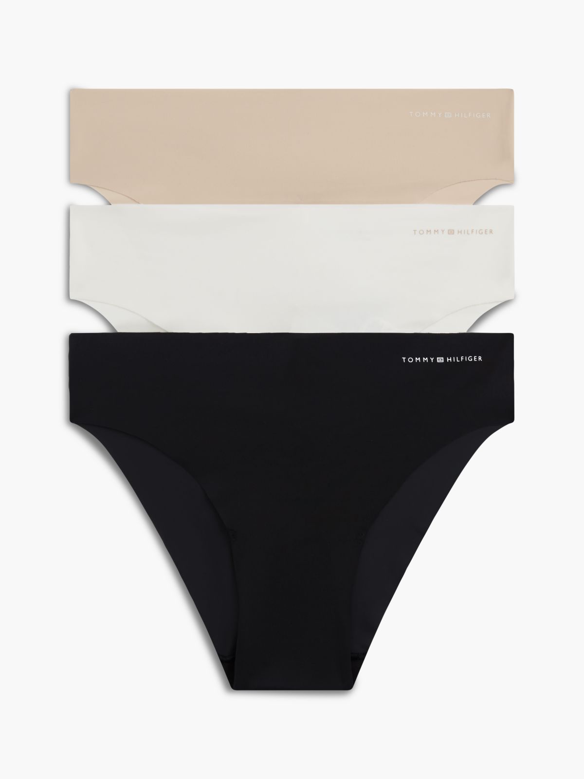 3-Pack Logo Microfibre Brazilian Briefs — Beige