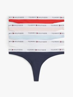 5-Pack Essential Repeat Logo Waistband Thongs — Pink 1