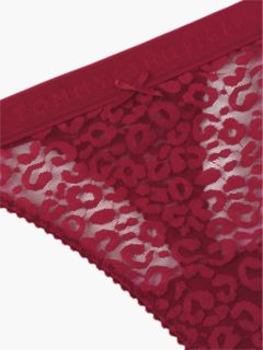 Leopard Lace Thong — Red 6