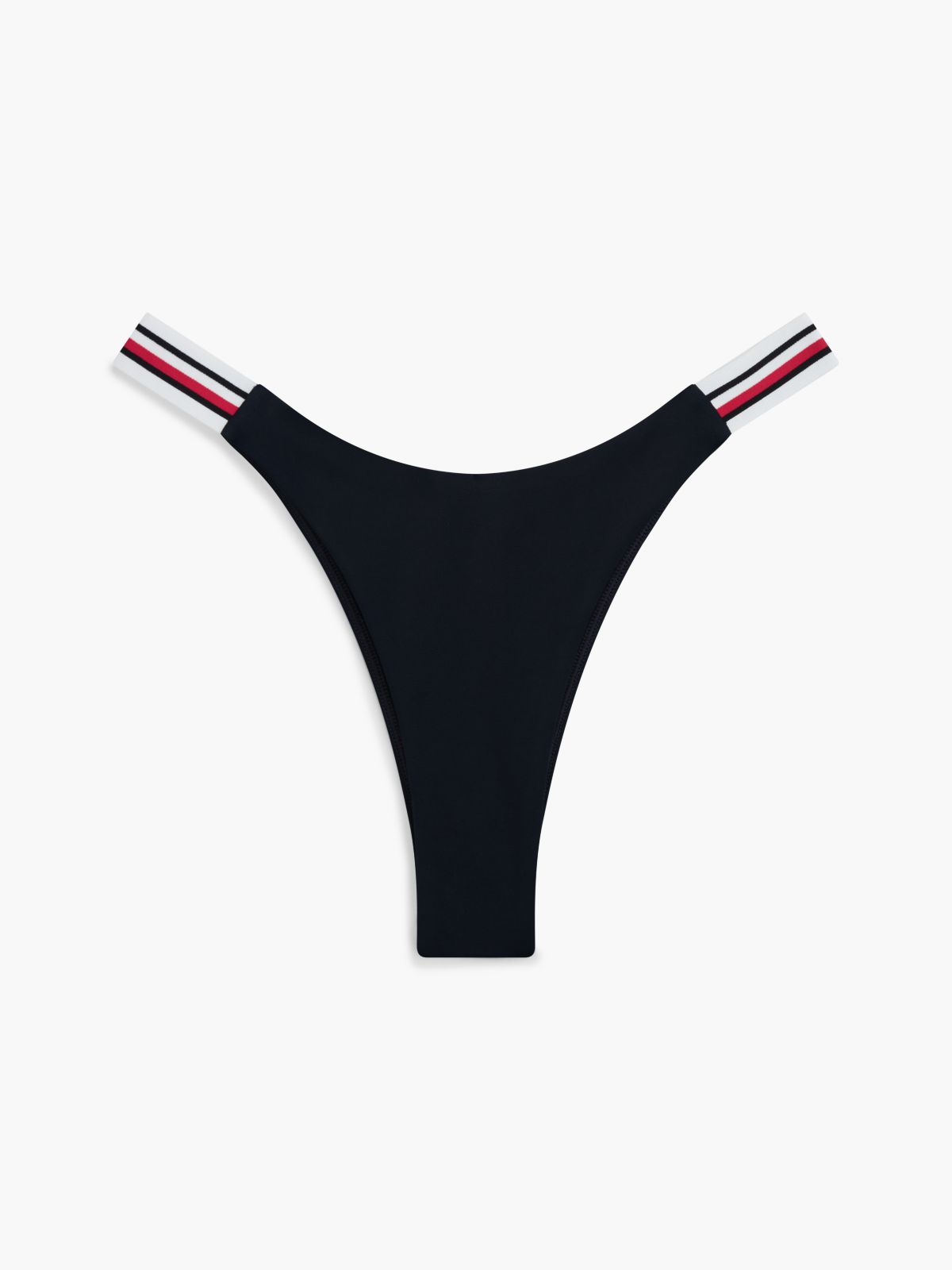 Global Stripe High-Cut Cheeky Bikini Bottoms — Blue