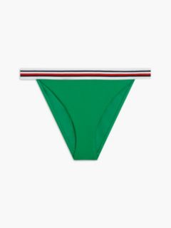 Global Stripe Cheeky Bikini Bottoms — Green 5