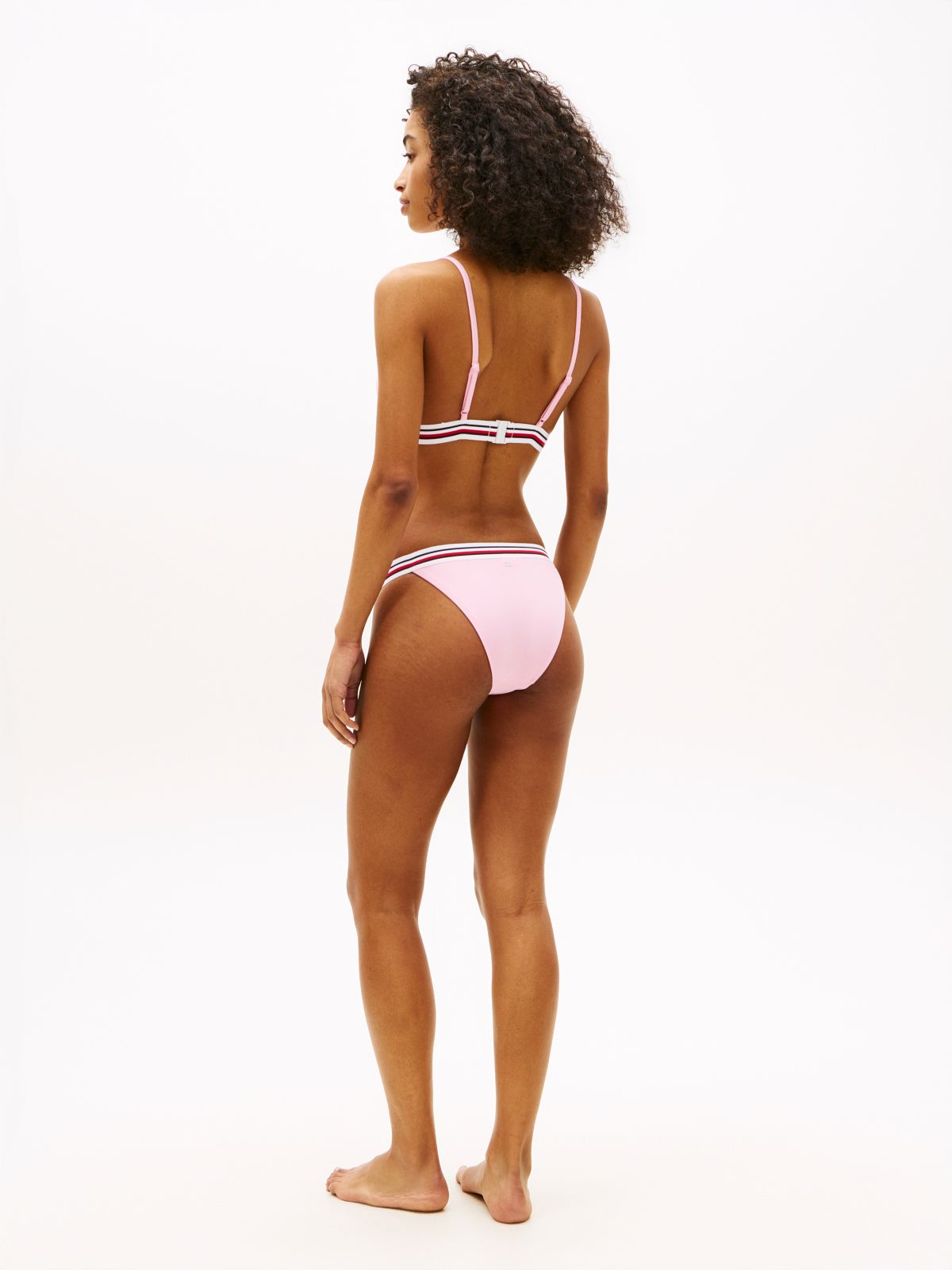 Global Stripe Cheeky Bikini Bottoms — Pink