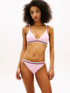 Global Stripe Cheeky Bikini Bottoms — Pink 1