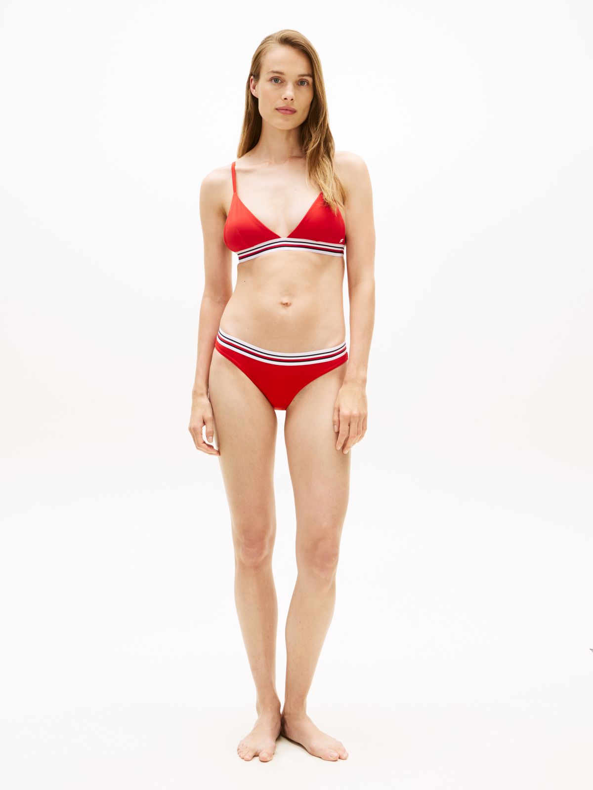 Global Stripe Bikini Bottoms — Orange