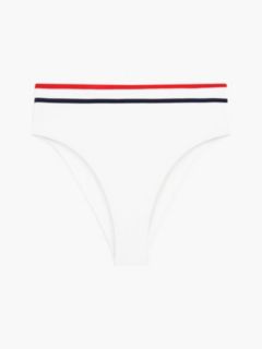 High Rise Cheeky Bikini Bottoms — White 5