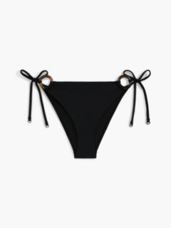 Side Tie Ring Bikini Bottoms — Black 5